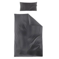 BETTWÄSCHE 2-teilig Makosatin 135/200 cm  - Anthrazit, KONVENTIONELL, Textil (135/200cm) - Irisette