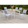 GARTENTISCHGRUPPE beschichtet Aluminium  - Naturfarben/Weiß, KONVENTIONELL, Kunststoff/Textil - Gardenson