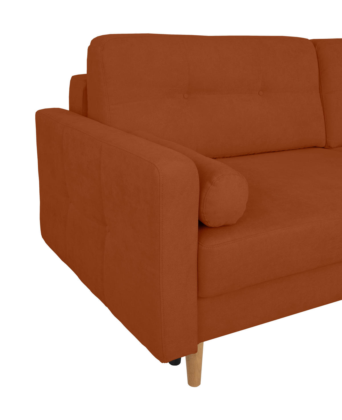 SCHLAFSOFA in Terracotta  - Buchefarben/Terracotta, Design, Holz/Textil (222/93/99cm) - MID.YOU
