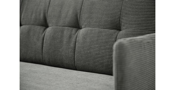 SITZBANK in Textil Anthrazit - Anthrazit/Schwarz, Design, Textil/Metall (206/85/69cm) - Johann Jakob