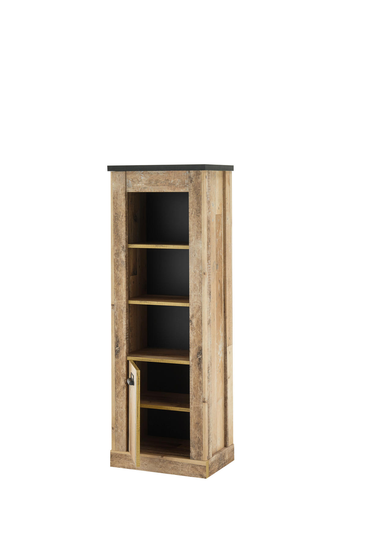 MIDISCHRANK 51/146/38 cm  - Schwarz/Braun, Trend, Holzwerkstoff/Metall (51/146/38cm) - MID.YOU