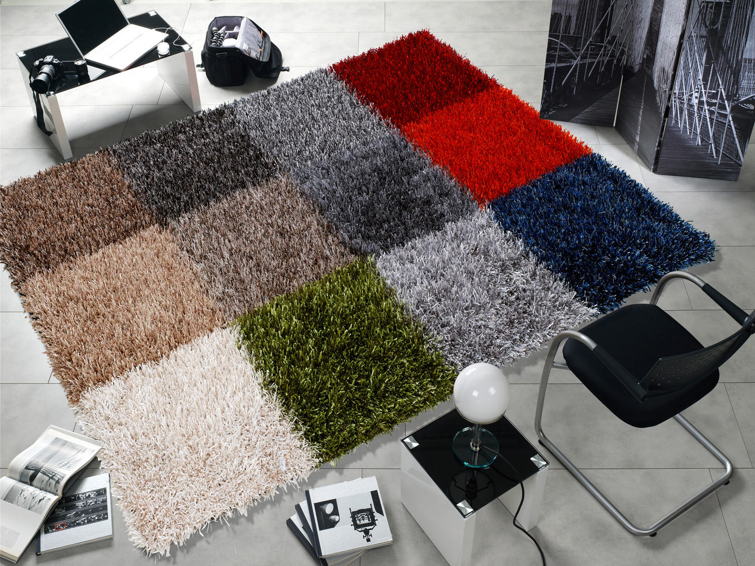 HOCHFLORTEPPICH 65/130 cm Rosemary Luxury Home Shaggy Multicolor  - Multicolor, Basics, Textil (65/130cm) - Novel