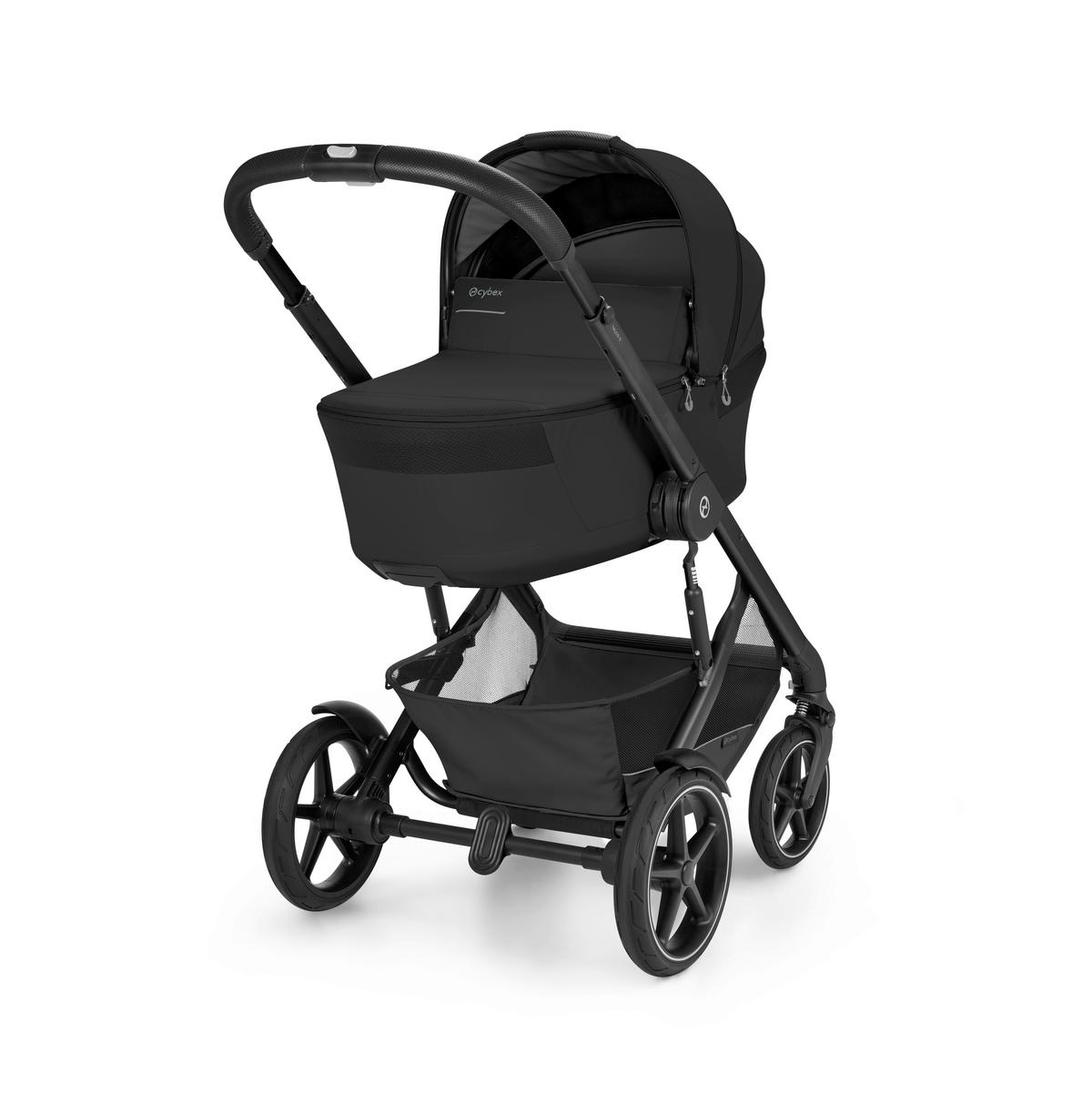 KINDERWAGEN Talos S BLK inkl. Fold-Carrycot  - Schwarz, Basics, Textil/Metall (93/60/115cm) - cybex GOLD