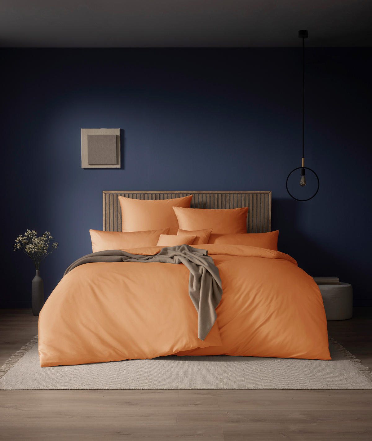 BETTWÄSCHE Atelier 155/220 cm  - Orange, Trend, Textil (155/220cm) - Estella