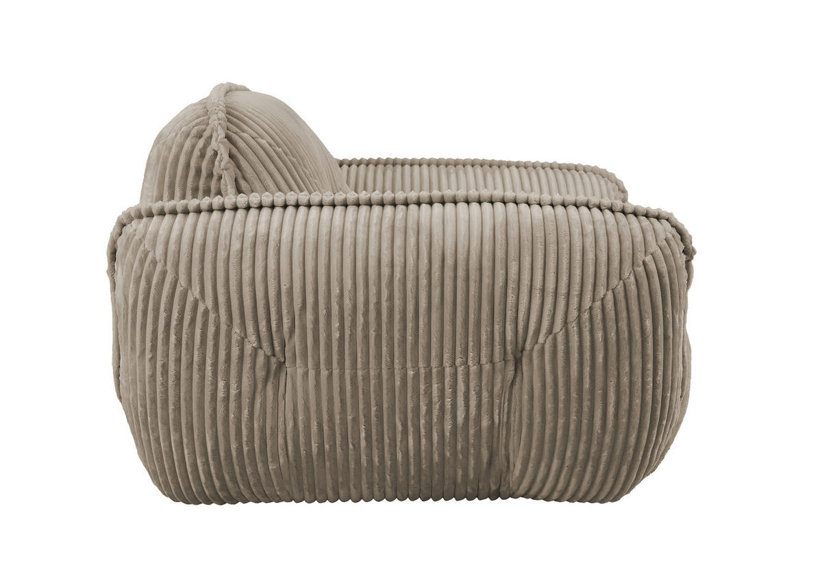 SESSEL in Cord Beige  - Beige/Schwarz, MODERN, Kunststoff/Textil (123/87/120cm) - Trendmanufaktur