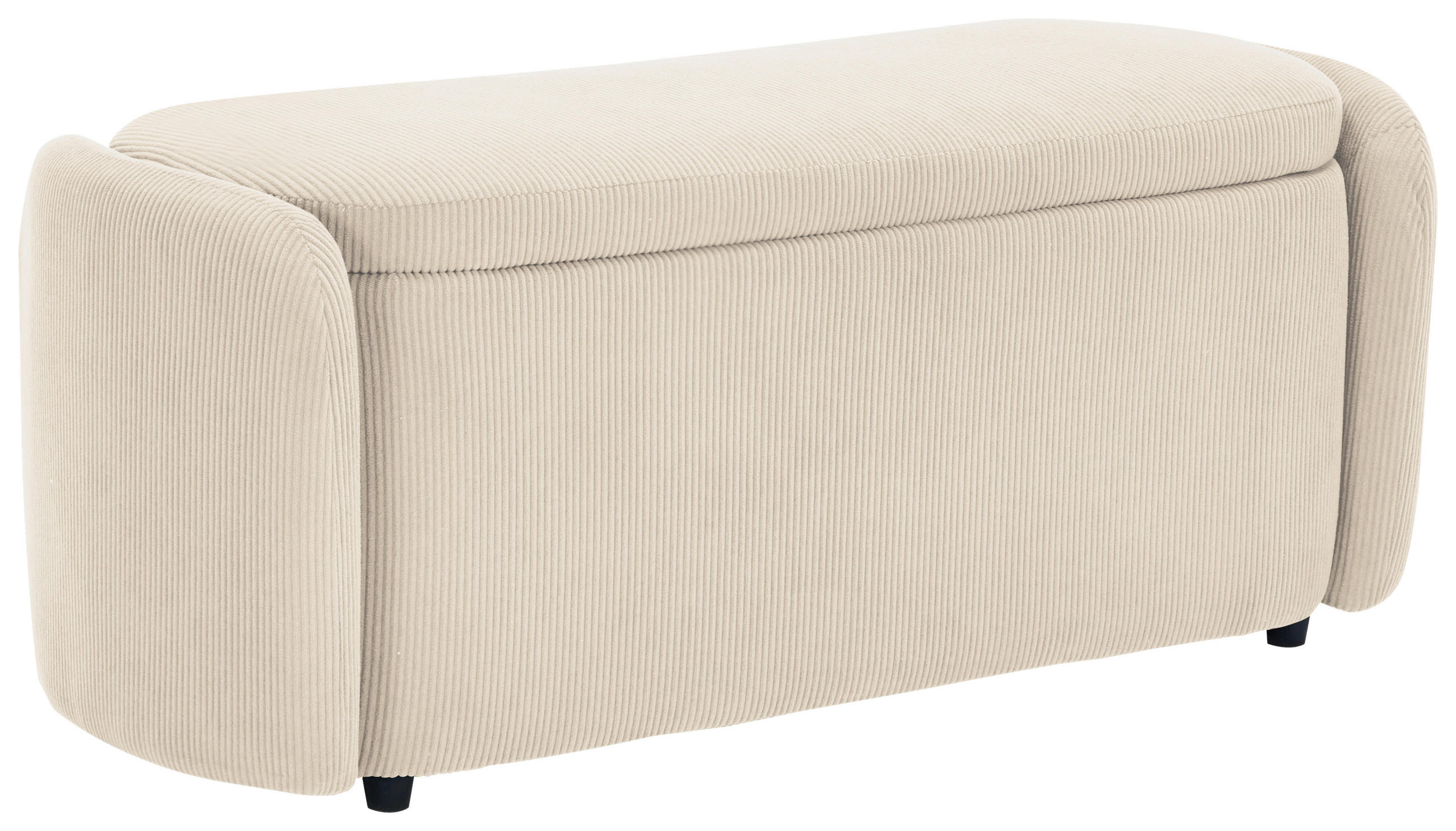 HOCKERBANK in Textil Beige  - Beige/Schwarz, Design, Kunststoff/Textil (114/47/42cm) - P & B