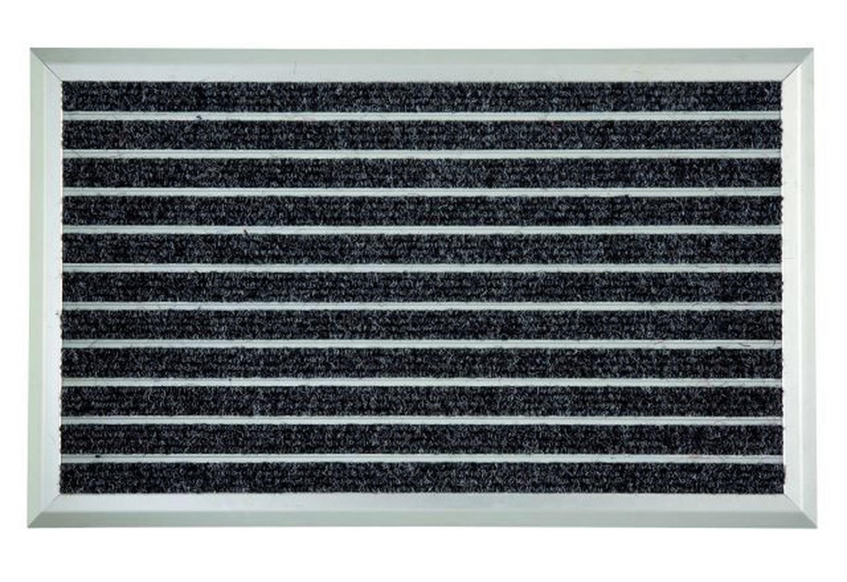 Türmatte 45/75 cm Exclusiv Mat  - Anthrazit, KONVENTIONELL, Textil/Metall (45/75cm) - Homeware