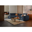 ECKSOFA in Struktur Blau  205/284 cm  - Blau/Schwarz, Design, Kunststoff/Textil (205/284cm) - Xora