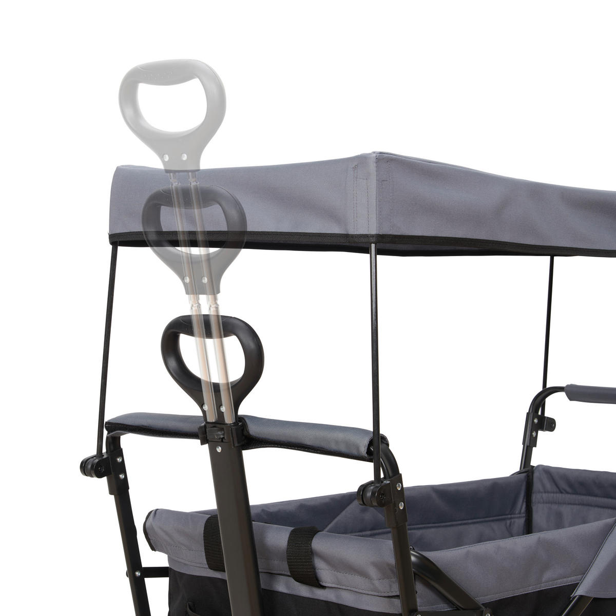 BOLLERWAGEN Grau, Schwarz 100/50/102 cm  - Schwarz/Grau, Basics, Kunststoff/Textil (100/50/102cm) - My Baby Lou