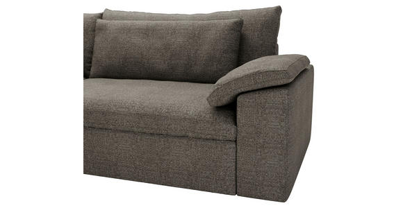 ECKSOFA  in Webstoff Graubraun  198/306 cm  - Graubraun/Schwarz, MODERN, Kunststoff/Textil (198/306cm) - Carryhome