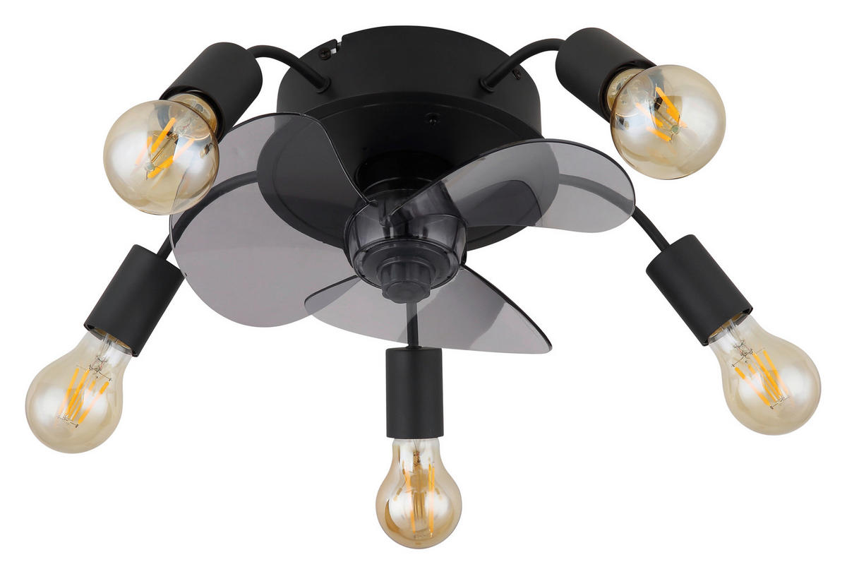 DECKENVENTILATOR  42/15 cm    - Hellgrau/Schwarz, Basics, Kunststoff/Metall (42/15cm) - Globo