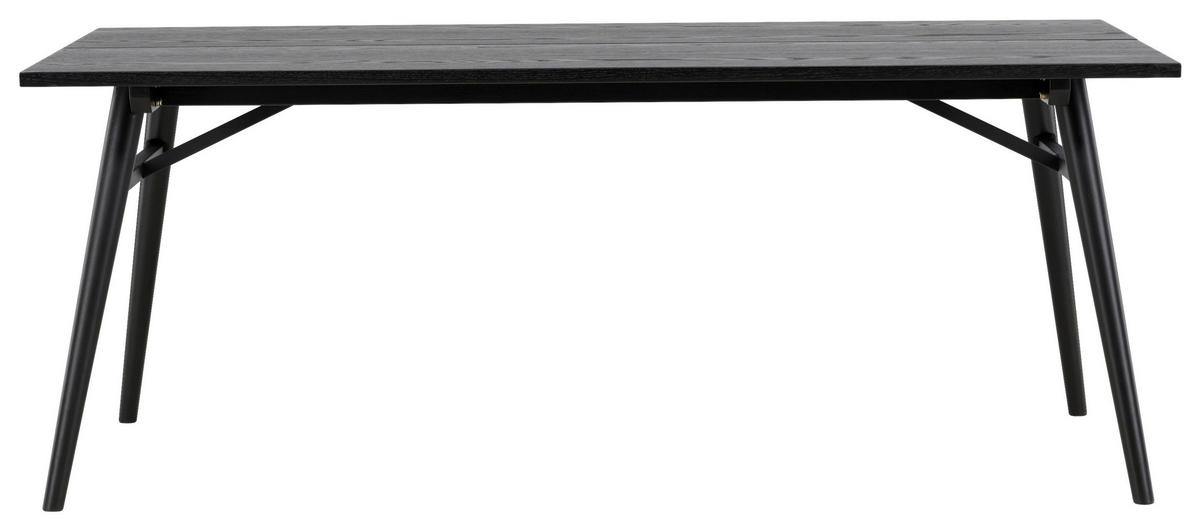 ESSTISCH 195/95/75 cm Nachbildung  Metall, Holzwerkstoff rechteckig Schwarz  - Schwarz, Design, Holzwerkstoff/Metall (195/95/75cm) - Livetastic