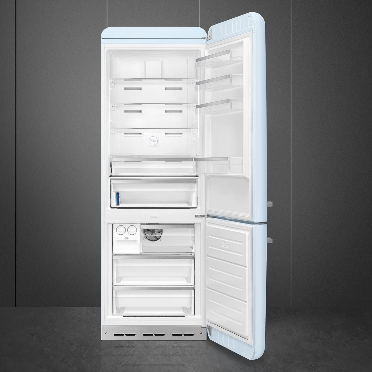 KÜHL-GEFRIER-KOMBINATION FAB38RPB5  - Pastellblau, Basics, Metall (70,6/205/71,1cm) - SMEG