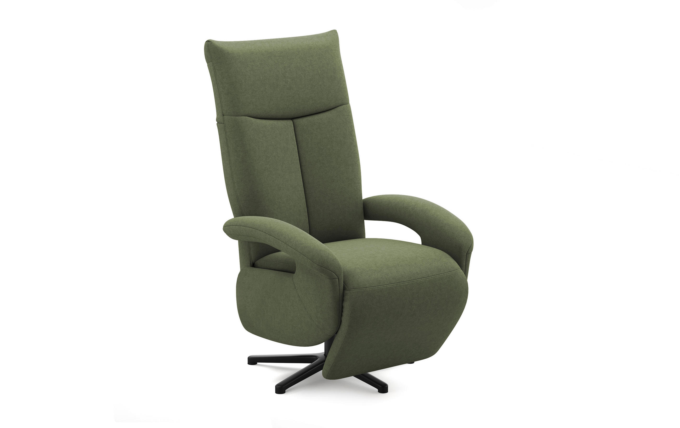 SESSEL in Flachgewebe Olivgrün - Schwarz/Olivgrün, Konventionell, Textil/Metall (74/112/82cm) - Sit & More