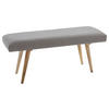 HOCKERBANK in Textil Grau  - Naturfarben/Grau, Natur, Holz/Textil (117/51/38cm) - MID.YOU