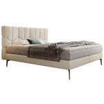 BOXSPRINGBETT 180/200 cm  in Creme  - Creme/Schwarz, Design, Leder/Textil (180/200cm) - Esposa