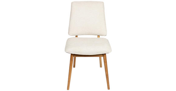 STUHL  Stoffauswahl Webstoff  - Eichefarben/Beige, MODERN, Holz/Textil (48/89,5/60cm) - Carryhome