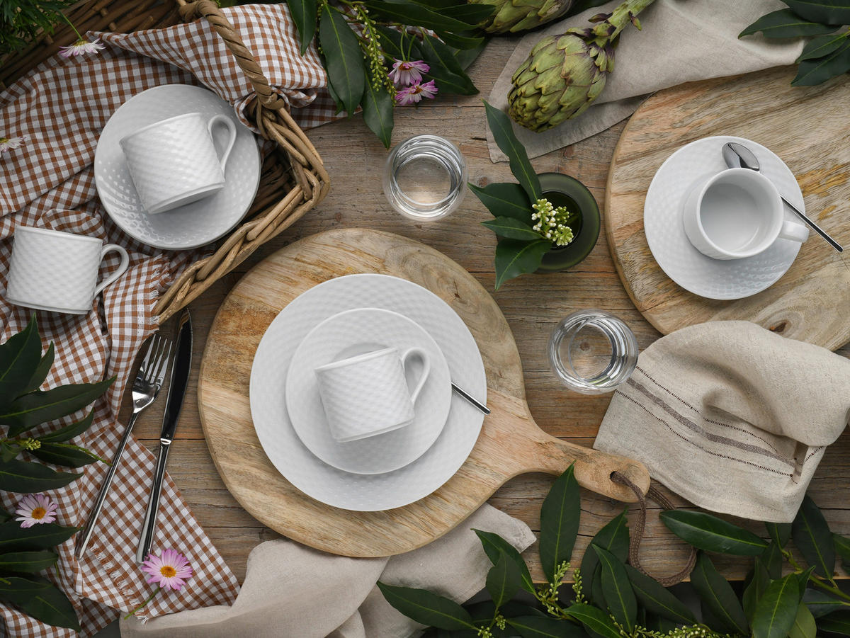 KAFFEESERVICE POLO 18-teilig  - Weiß, Basics, Keramik - Creatable