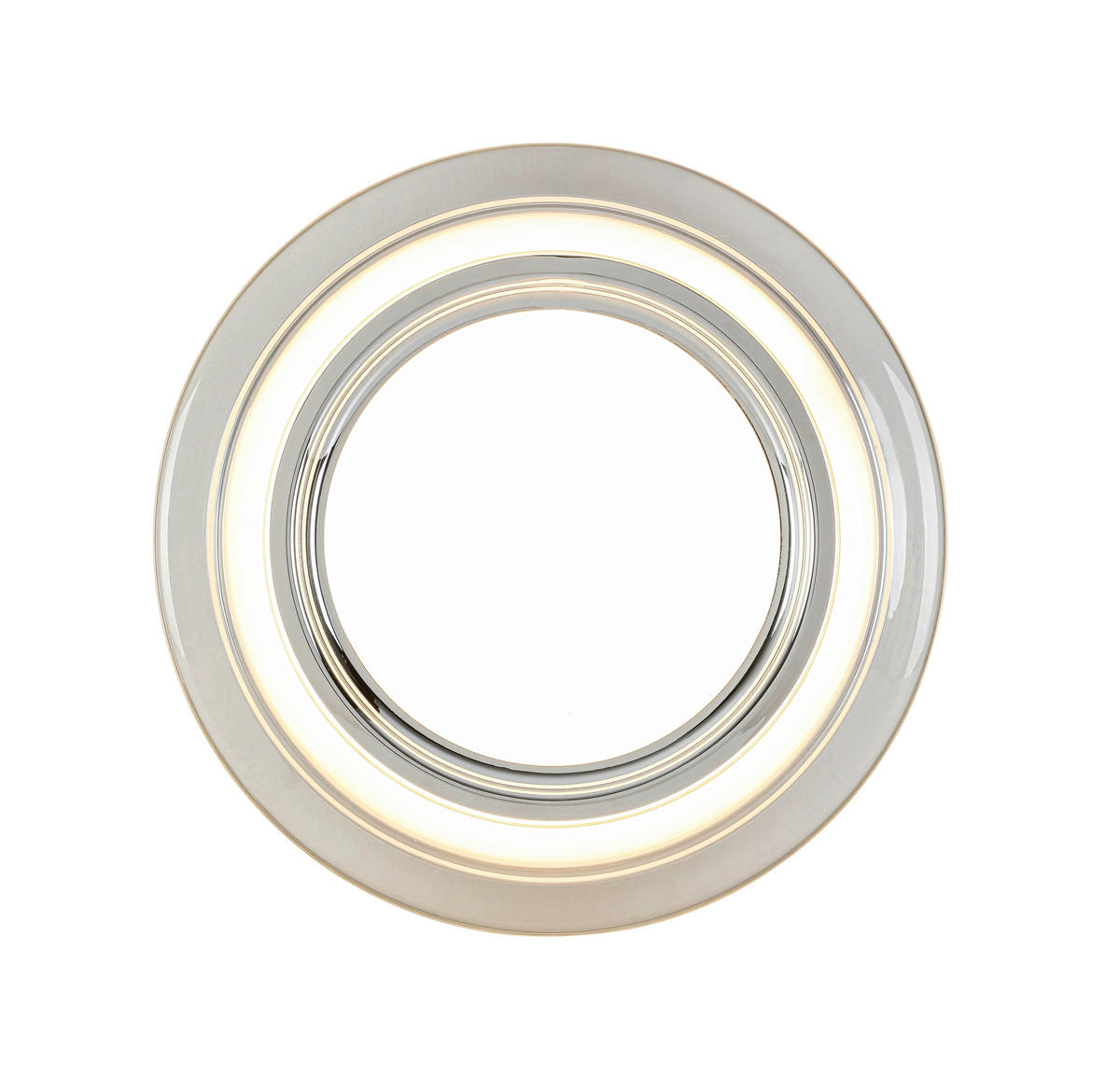 LED-DECKENLEUCHTE 35/6 cm   - Chromfarben/Transparent, Design, Kunststoff/Metall (35/6cm) - Novel