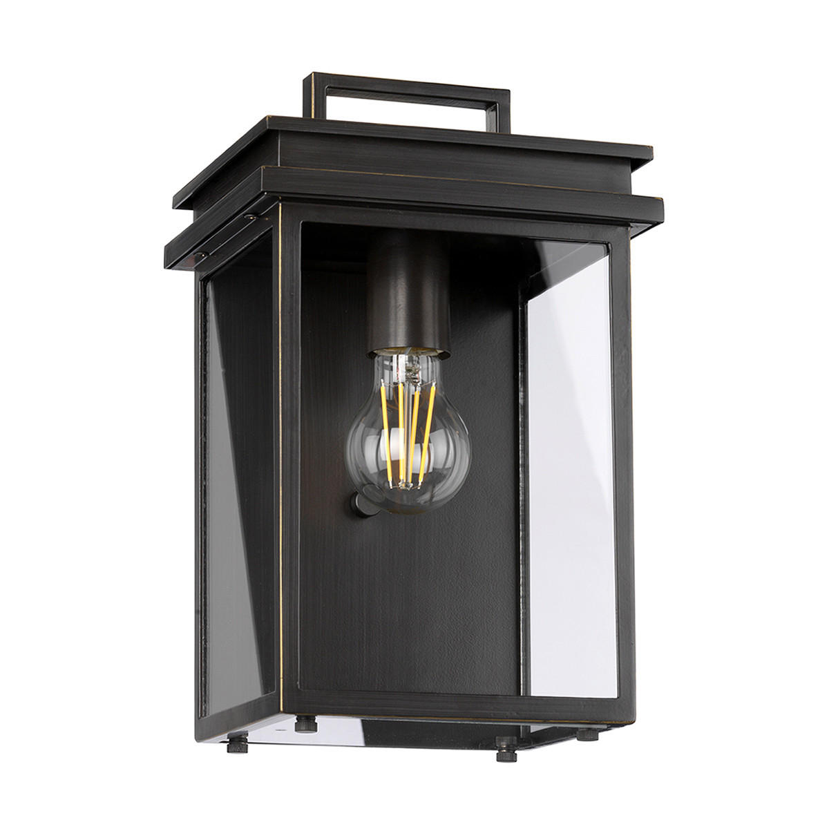 AUSSENWANDLEUCHTE - Bronzefarben, Basics, Glas/Metall (19,7/21,5/30,7cm) - Elstead Lighting