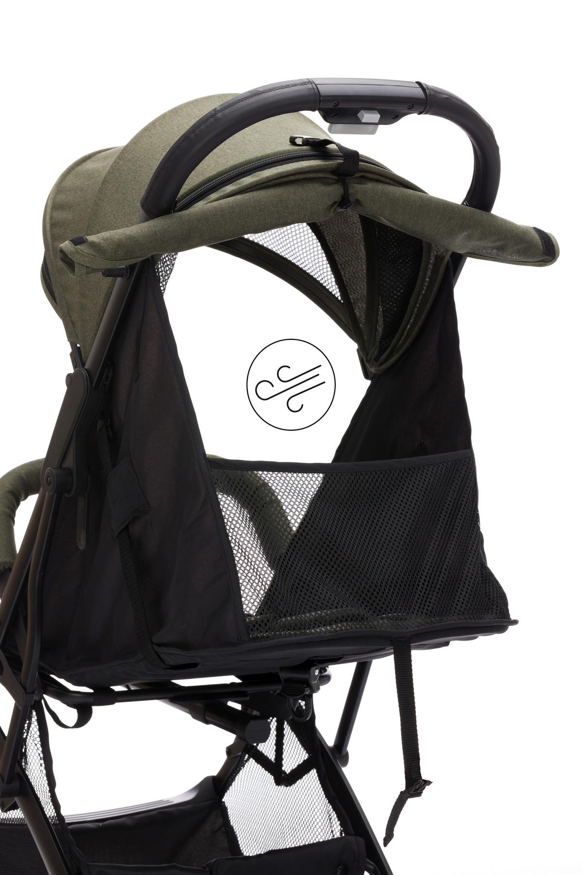 BUGGY Styler Elite  - Schwarz/Olivgrün, Basics, Textil/Metall (105/70/51cm) - Fillikid