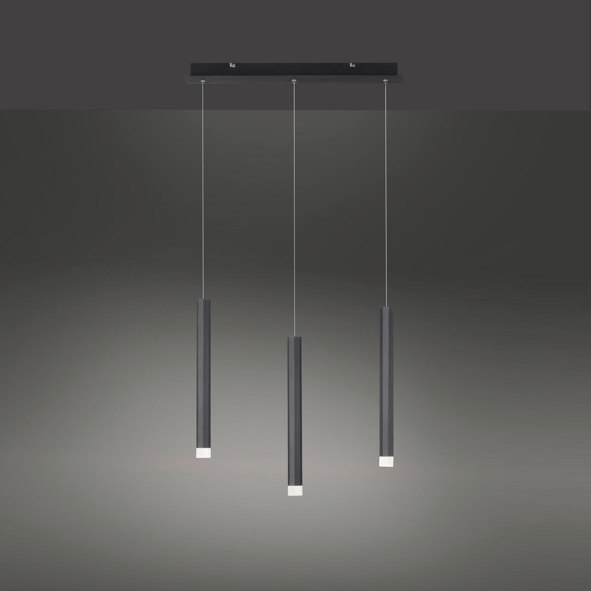 LED LUSTER    55/8/120 cm    - crna, Trendi, metal/plastika (55/8/120cm)