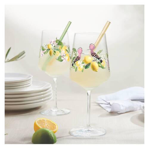 SPRITZERGLAS Sommertau 544 ml 2-teilig - Gelb/Rosa, LIFESTYLE, Glas (9,3/22,5/9,3cm) - Ritzenhoff