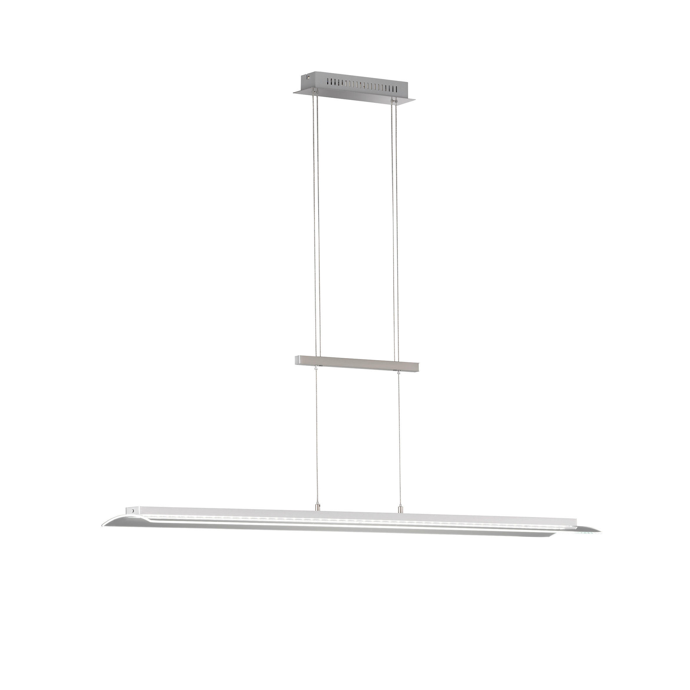 LED-HÄNGELEUCHTE Nana   - Chromfarben/Nickelfarben, Design, Glas/Metall (22/125cm) - Fischer & Honsel