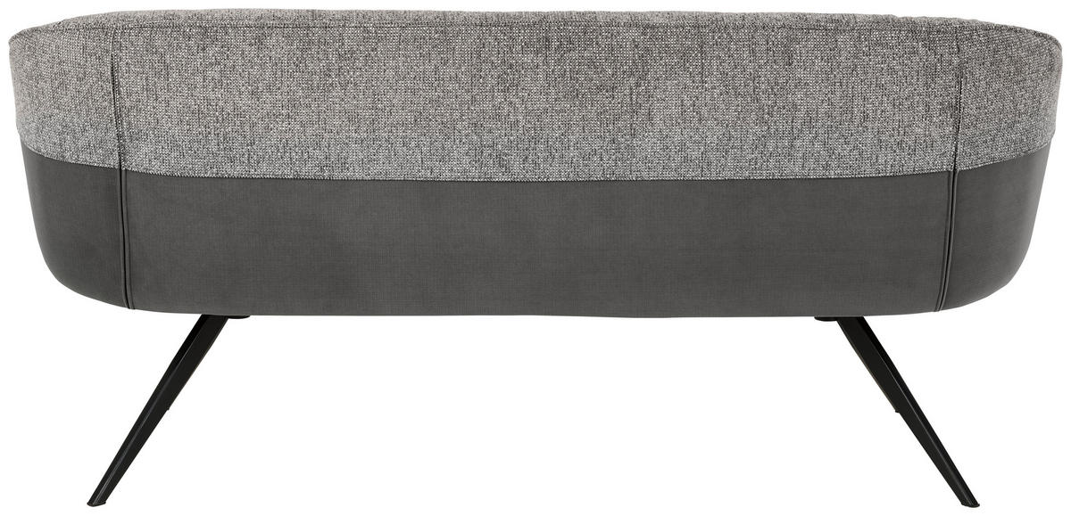 ČALÚNENÁ LAVICA, topoľ, sivá, čierna - čierna/sivá, Lifestyle, kov/drevo (180/86/71cm) - Livetastic