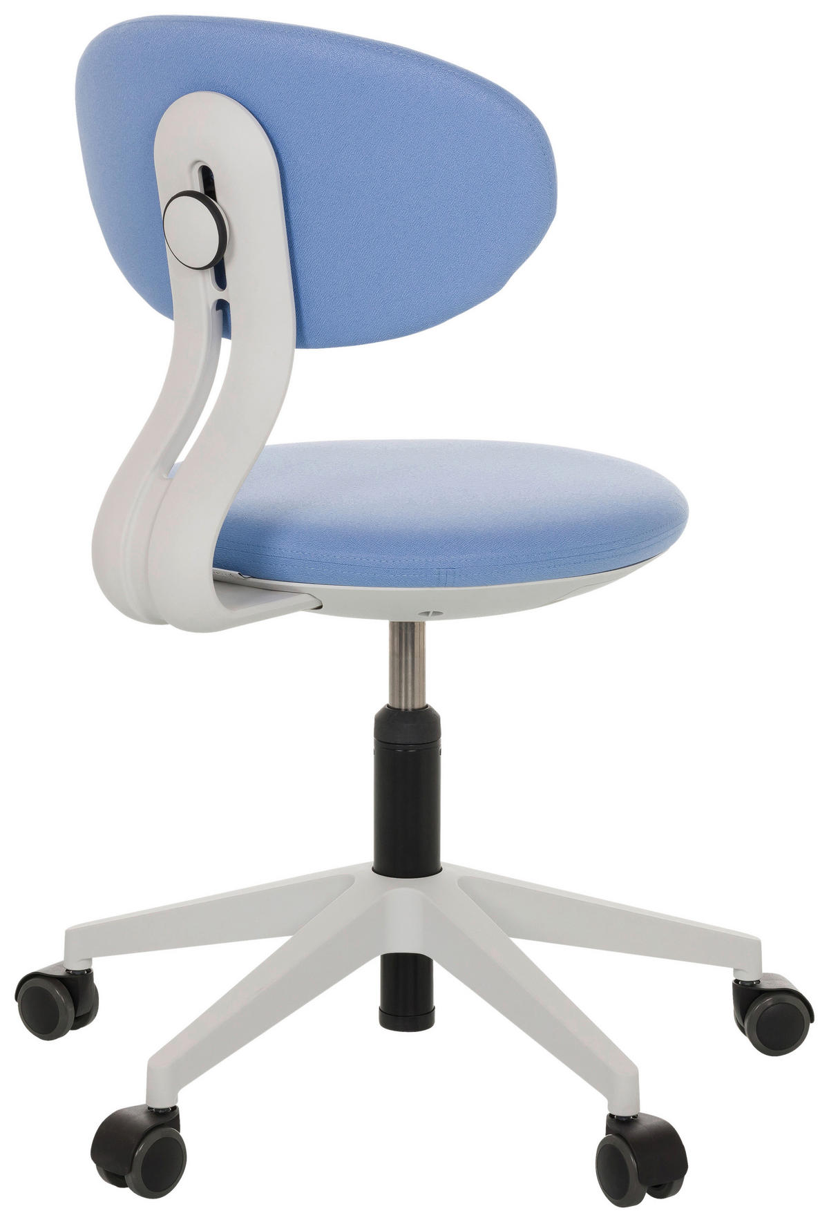 OTOČNÁ ŽIDLE PRO MLÁDEŽ, modrá - šedá/modrá, Basics, textil/plast (42/66-87/52cm) - MID.YOU