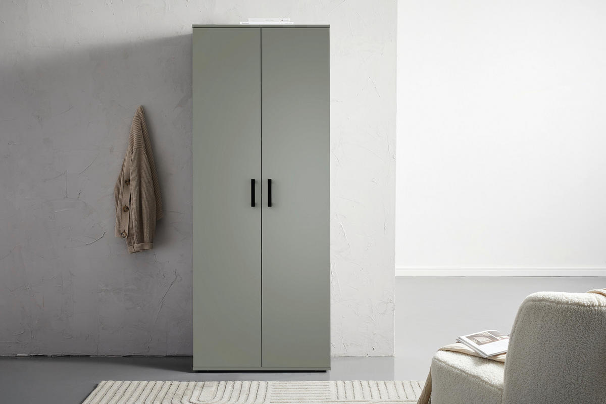 MEHRZWECKSCHRANK 70/178,9/33,4 cm  in Grün  - Schwarz/Grün, KONVENTIONELL, Holzwerkstoff/Kunststoff (70/178,9/33,4cm) - Xora