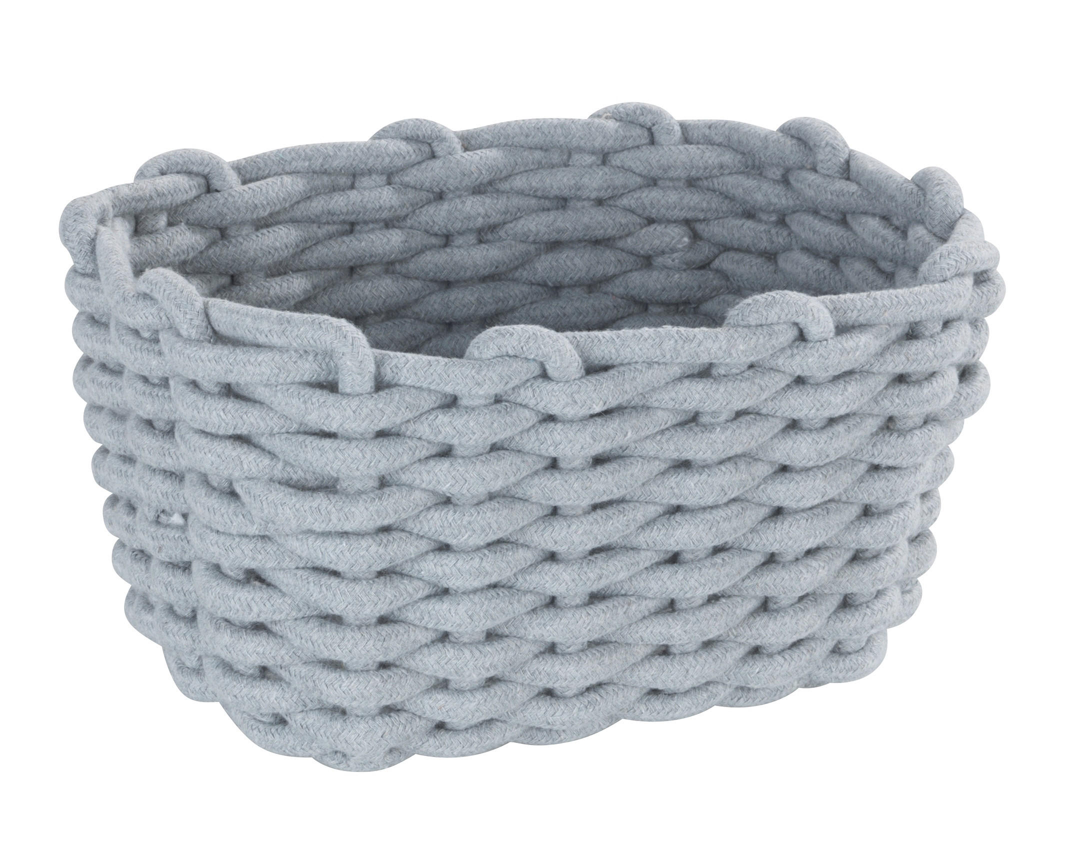 AUFBEWAHRUNGSKÖRBCHEN     - Hellgrau, Basics, Naturmaterialien/Textil (25/18/15cm) - Wenko
