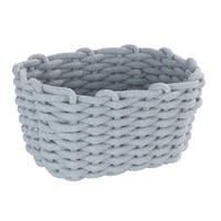 AUFBEWAHRUNGSKÖRBCHEN     - Hellgrau, Basics, Naturmaterialien/Textil (25/18/15cm) - Wenko