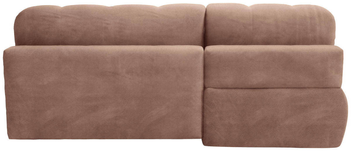 ECKSOFA TARANTO Rosa Webstoff  - Schwarz/Rosa, Design, Kunststoff/Textil (172/225cm) - Livetastic