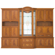 WOHNWAND in Kirschbaumfarben - Kirschbaumfarben/Goldfarben, LIFESTYLE, Glas/Holz (293,5/225,3/60cm) - Venda