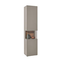 VITRINE in Hellgrau  - Hellgrau/Graphitfarben, Design, Glas/Holzwerkstoff (46,9/205,5/37,1cm) - Dieter Knoll
