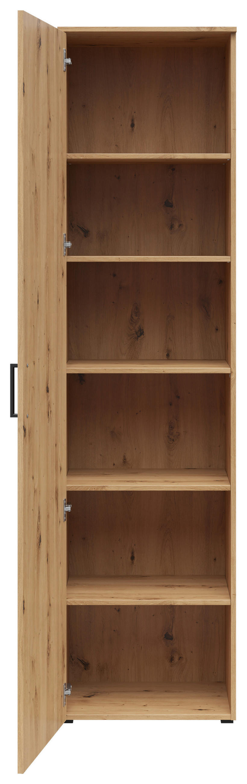 VÍCEÚČELOVÁ SKŘÍŇ, dub artisan, 50/195/40 cm - černá/antracitová, Moderní, kompozitní dřevo/plast (50/195/40cm) - Carryhome