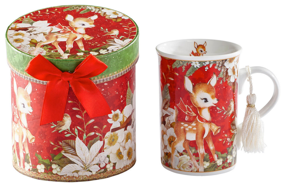 VELIKA ŠALICA ZA KAVU - višebojno, Lifestyle, keramika (0,32l) - X-Mas