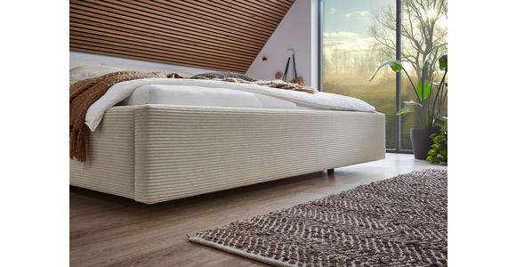 POLSTERBETT Lattenrost, Bettkasten Beige 180/200 cm - Beige, Basics, Holz/Textil (180/200cm) - Xora