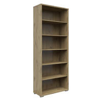 AKTENREGAL 79,7/210,4/39,5 cm  - Eichefarben/Silberfarben, Konventionell, Holzwerkstoff/Kunststoff (79,7/210,4/39,5cm) - Voleo