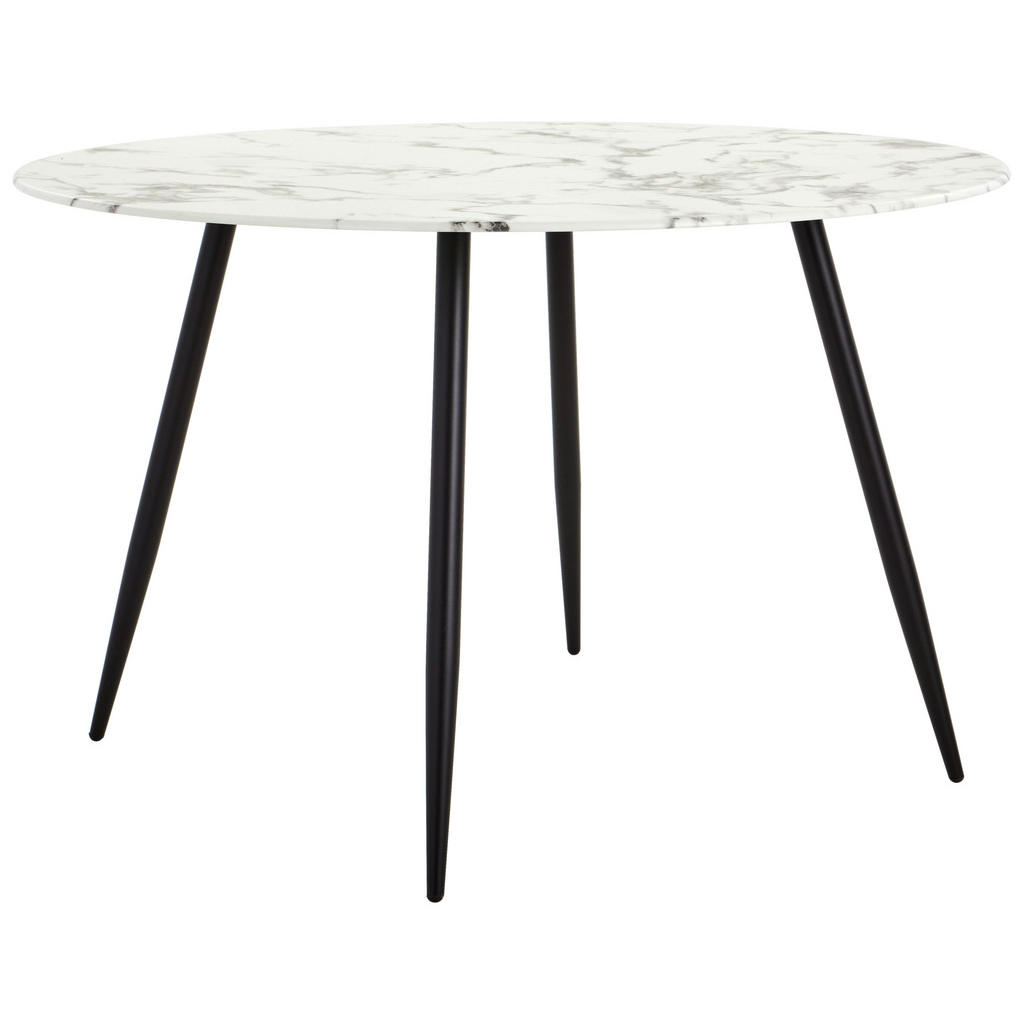 Masă din metal, sticlă, 120/120/76 cm,