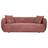 BIGSOFA Flachgewebe Rostfarben  - Rostfarben/Schwarz, KONVENTIONELL, Kunststoff/Textil (228/73/103cm) - Ambia Home