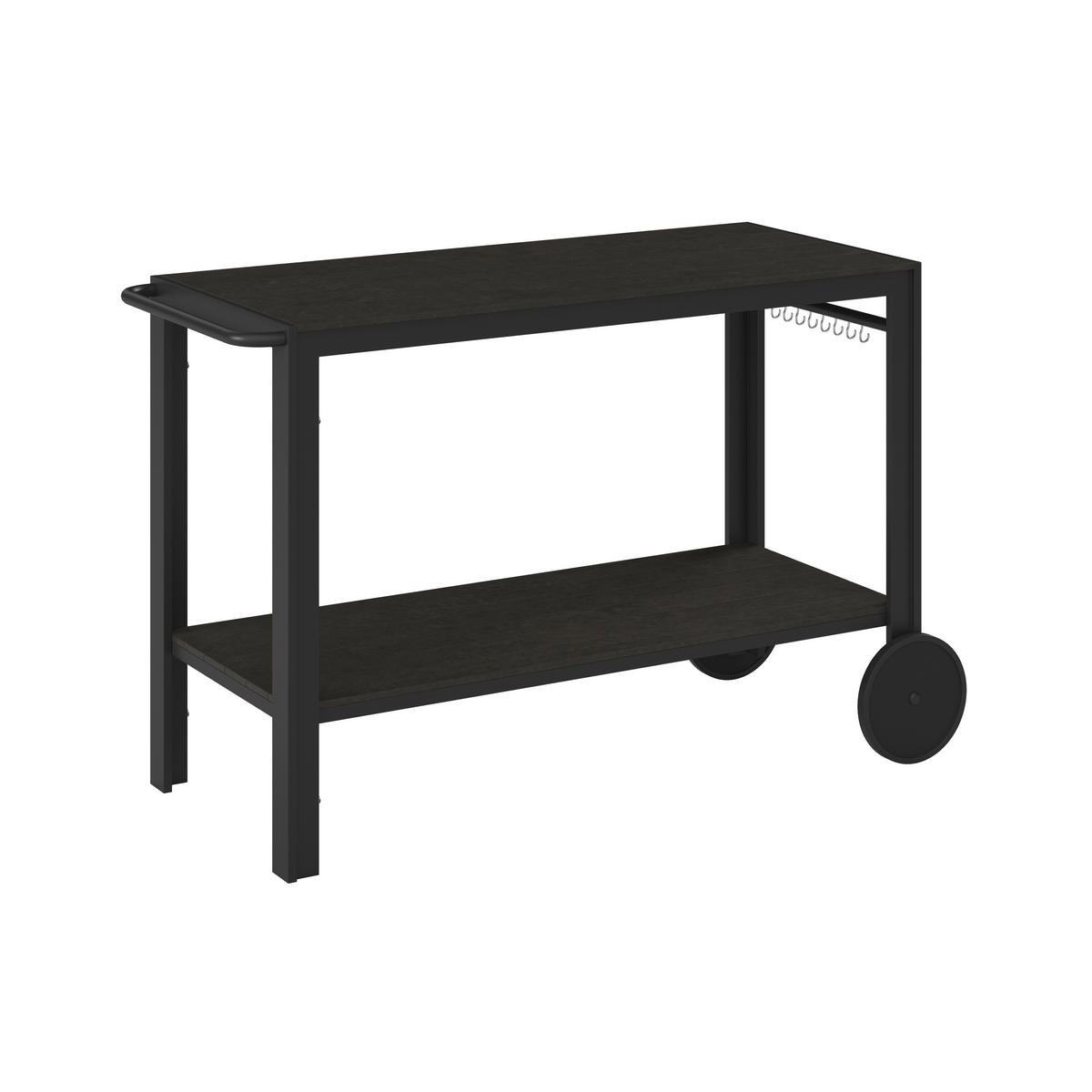 GARTEN-SERVIERWAGEN - Schwarz, Modern, Kunststoff/Metall (45/74/105cm) - Ambia Garden
