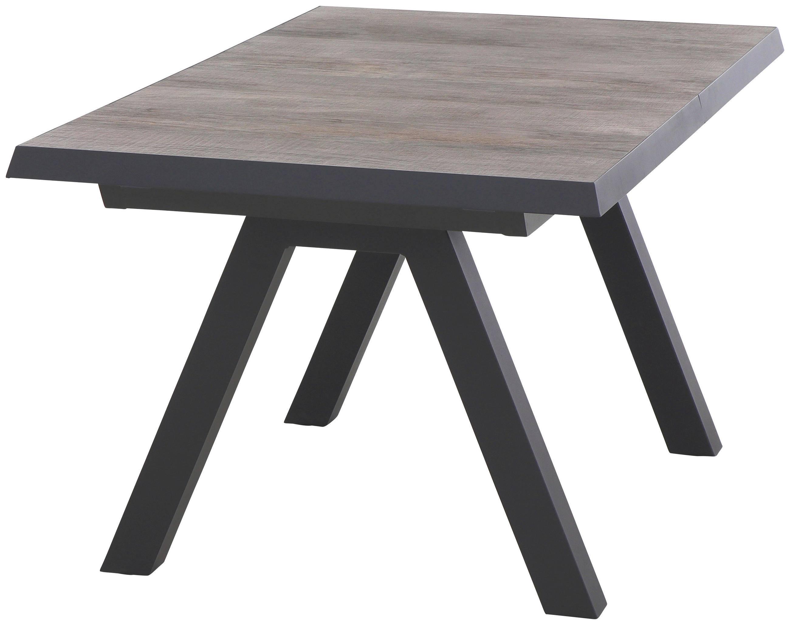 GARTENTISCH 160-200/90/77 cm Metall rechteckig  - Anthrazit/Graubraun, Basics, Keramik/Metall (160-200/90/77cm) - Siena Garden