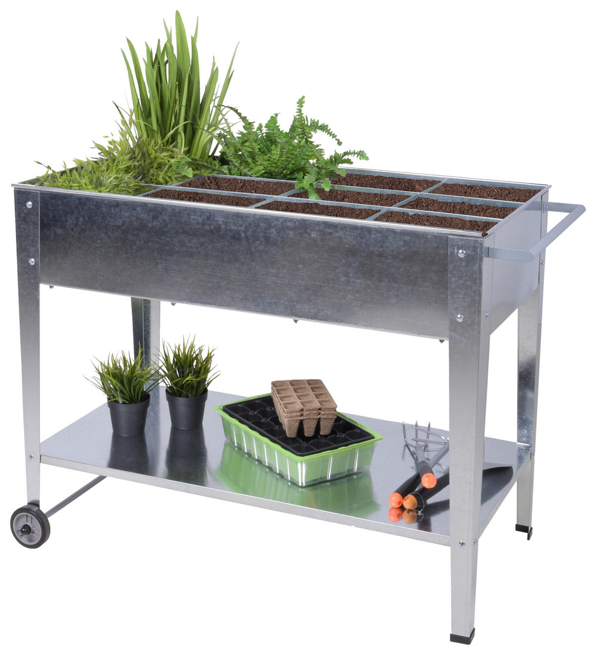 HOCHBEET 51,5/80/101,5 cm  - Silberfarben, MODERN, Metall (51,5/80/101,5cm)