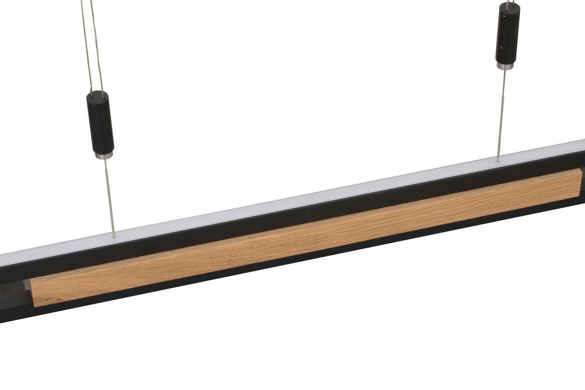 ZÁVĚSNÉ LED SVÍTIDLO,   - černá, Basics, kov/dřevo (127,8cm) - Dieter Knoll