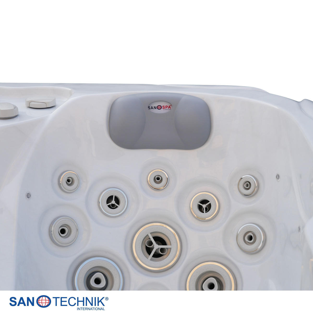 WHIRLPOOL Capri  - Grauweiß, KONVENTIONELL, Kunststoff (210/160/90cm) - Sanotechnik