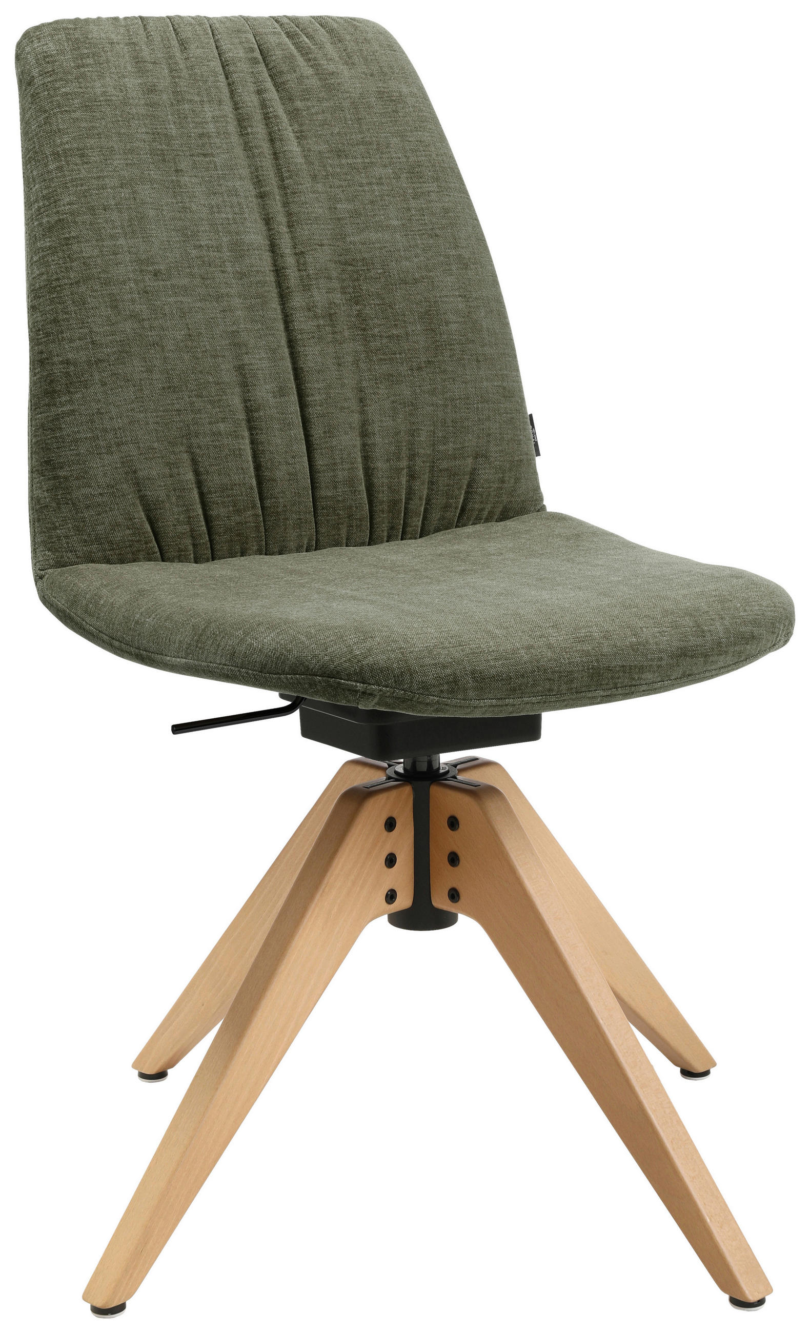 STUHL  in Flachgewebe  - Eichefarben/Grün, Design, Holz/Textil (46/85-88/55cm) - Johann Jakob