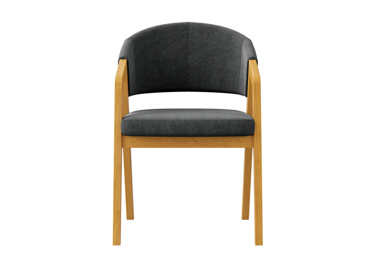 ARMLEHNSTUHL  Stoffauswahl Mikrofaser  Schwarz  - Schwarz, Konventionell, Holz/Textil (59/96/60cm) - Carryhome