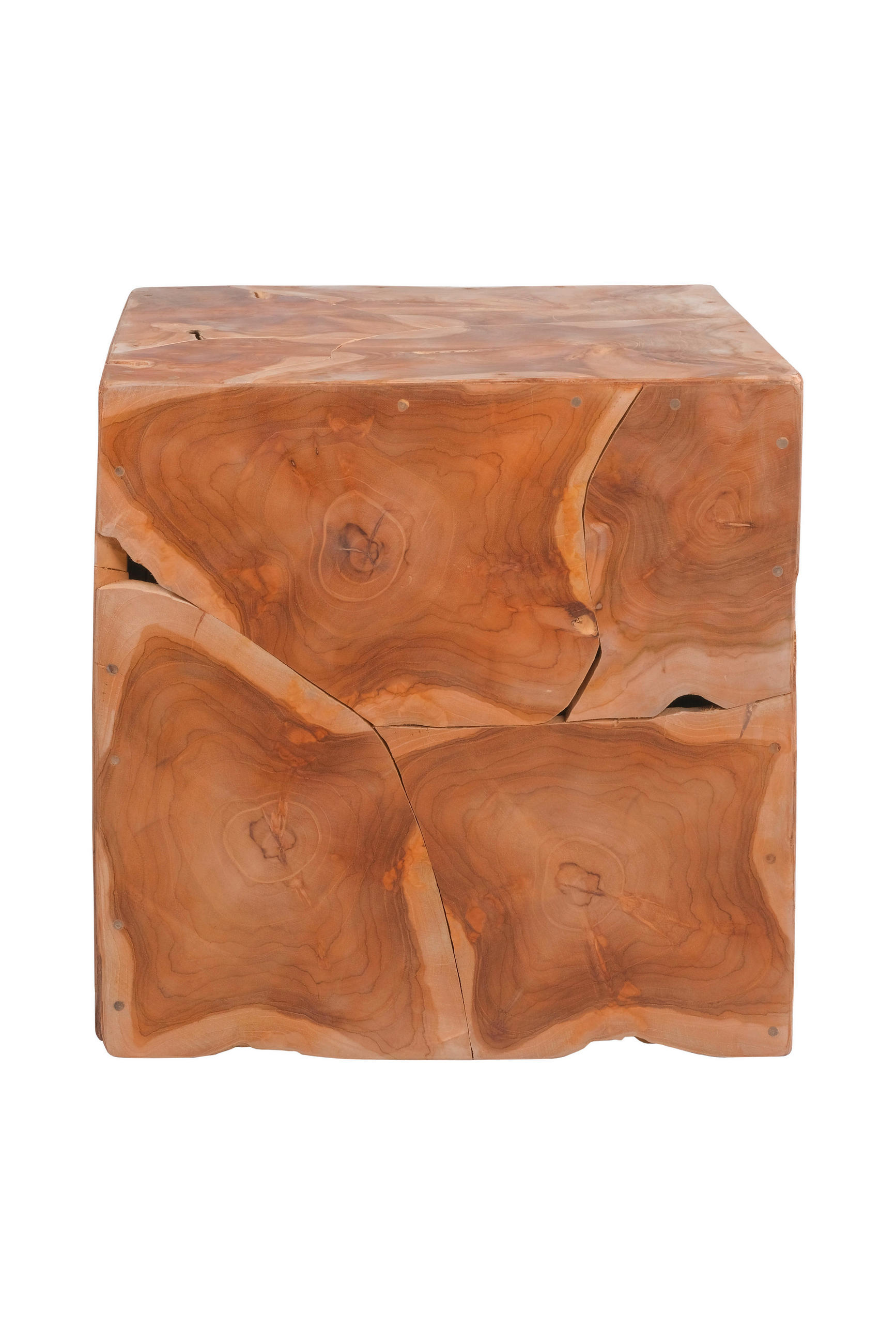 BEISTELLTISCH 45/45/45 cm Teakholz Naturfarben rechteckig  - Naturfarben, Natur, Holz (45/45/45cm) - Kayoom